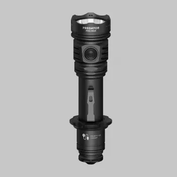 Armytek Predator PRO MAX Tactical Torch 3000 Lumens, Warm White, 501m Range, Cree XHP70.2, Rechargeable 21700, Black