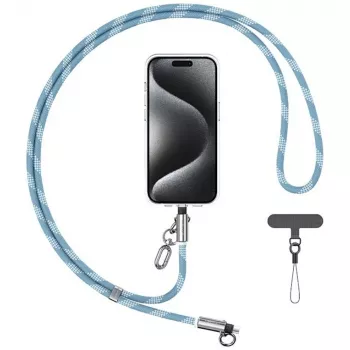 USAMS SJ746 30W USB-C to Lightning Phone Lanyard Charging Cable 1.2m Blue