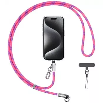 USAMS SJ746 30W USB-C to Lightning Lanyard Charging Cable 1.2m Pink