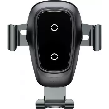 Baseus Metal Gravity Wireless Charger Car Holder with Qi Charging Function, Air Vent, Black (WXYL-B0A)