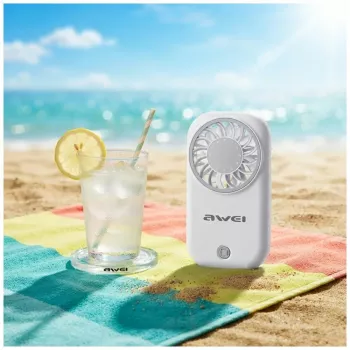 AWEI F57 Hand Fan, White