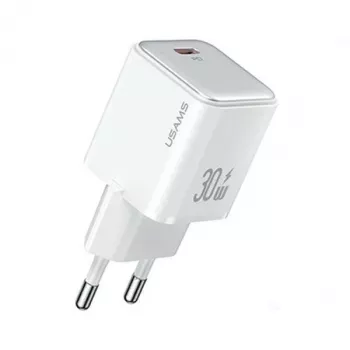 USAMS X-ron Series 30W USB-C PD3.0 Wall Charger, White (EU Plug) - US-CC186