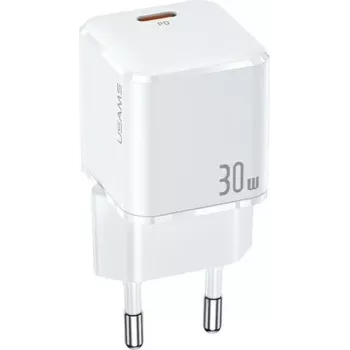 USAMS T45 Mini 30W USB-C PD3.0 Wall Charger White CC148TC02 (US-CC148)