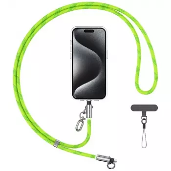 USAMS SJ746 30W USB-C to Lightning Charging Cable with Lanyard 1.2m Green