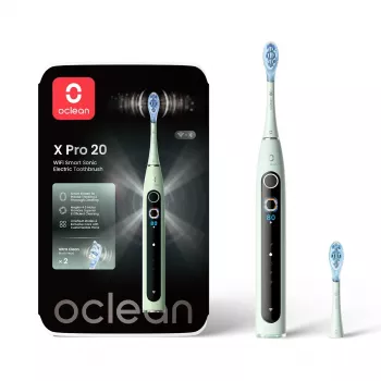 Oclean X Pro 20 Smart Sonic Electric Toothbrush, Mint Green, Bluetooth, 42000 VPM, with 1 Brush Head