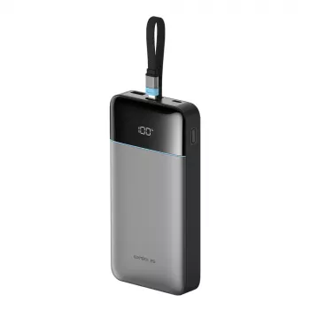 CUKTECH LPB252N 25000mAh 120W Power Bank with Integrated USB-C Cable, Grey