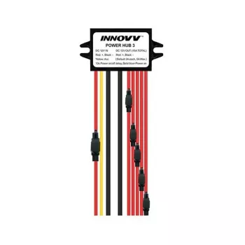 INNOVV Power Hub 3 - Waterproof 12V Power Distributor for 5 Devices with Battery Protection and Fuses