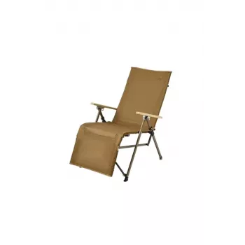 NATUREHIKE Nightfall Foldable Sun Lounger with Adjustable Backrest, Khaki