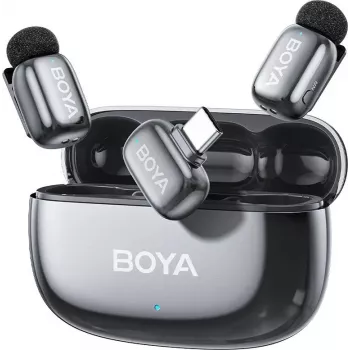 BOYA mini 2-02 Space Grey Dual-Channel Shotgun Condenser Microphone