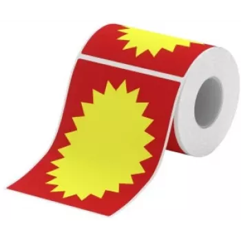 NIIMBOT Red & Yellow Thermal Label Rolls 14mm x 50mm, 50 Labels per Roll, Compatible with D11/D110/D101