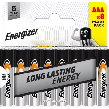 Energizer Everyday AAA/LR03 alkaline batteries, 8-pack (DHP8)