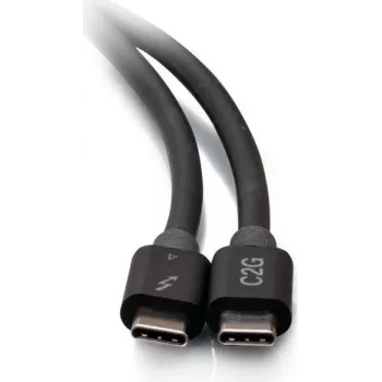 C2G 2.5ft Thunderbolt 4 USB-C Cable - 40Gbps, 100W PD, 8K, Black