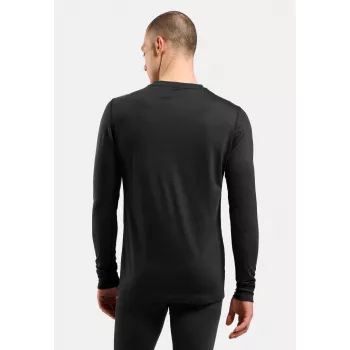 Odlo Merino 200 BL Top Crew Neck LS Men's Base Layer - Black