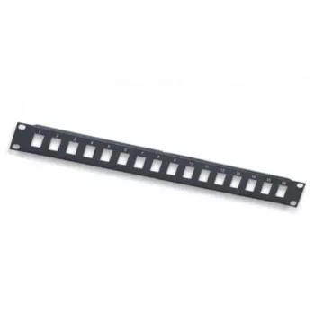 Intellinet 24-Port Keystone Patch Panel, 19 inch 1U, Unpopulated, Black (513593)