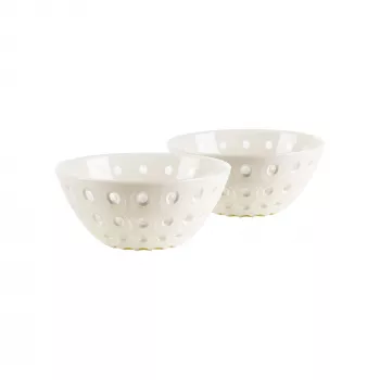 Guzzini Le Murrine Set of 2 Bowls 12 cm Pearl/White/Pearl
