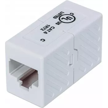 Intellinet 504751 Cat6 UTP RJ45 Inline Coupler, Female to Female, White