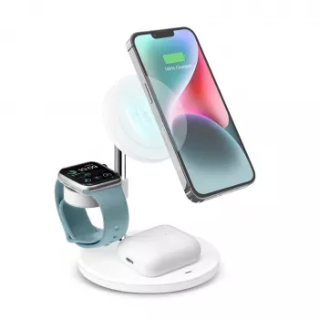 SBS TEWIRMAG3IN1 3-in-1 Wireless Charging Station with MagSafe for iPhone, Apple Watch and AirPods