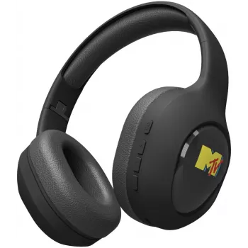 JAZ TEJZHEADMTVK On-Ear Stereo Headphones with Microphone, Foldable, Black