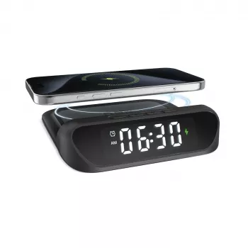 SBS Alarm Clock with 15W Wireless Charger (TEWIRCLOCK)