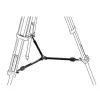 Manfrotto 537SPRB mid-level spreader for tripod legs, aluminium, black