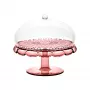 Guzzini Vanity cake stand with glass dome, mauve, 30 cm