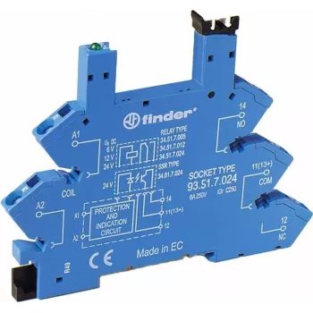 Finder 93.51.7.024 relay socket 6-24VDC (93517024)