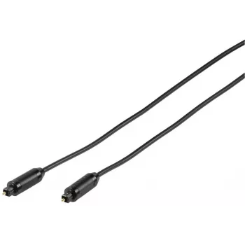 Vivanco Toslink Optical Cable, Gold-Plated, Plug to Plug, 2 m, Black (VVATOSL20K)
