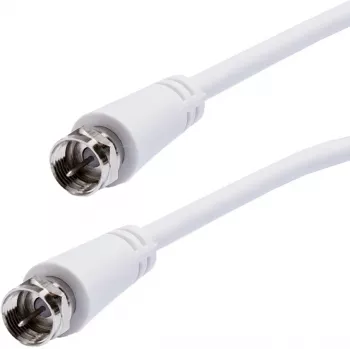 Vivanco SAT F Cable 5 m, White (VVSAT50MMW)
