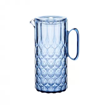 Guzzini VANITY Carafe with Lid Denim Blue 1.75L SAN Plastic BPA-Free Dishwasher-Safe