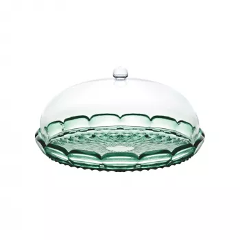 Guzzini Vanity Cake Plate Set with Dome Matcha Green