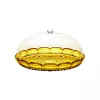 Guzzini Vanity Cake Stand with Dome, Saffron Yellow