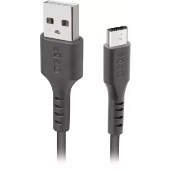 SBS USB to microUSB Cable 1 m, Black (LTHL200)