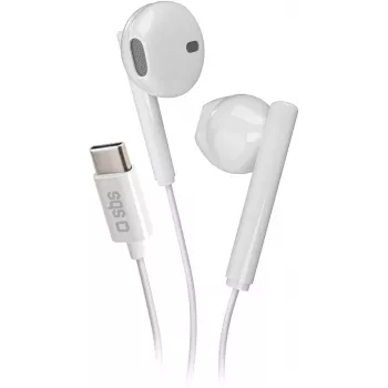SBS Studio Mix 65c Wired USB-C Headphones, White (TEEARTYCAPW)