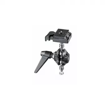 Manfrotto 155RC Two-Axis Tripod Head with Quick Release, 6 kg Load Capacity, 360° Panorama, Aluminium, Black