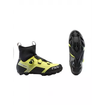 Northwave Celsius XC Winter MTB Shoes Black/Yellow Fluorescent