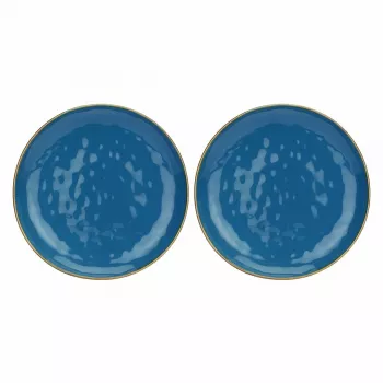 ROSE&TULIPANI Concerto Blu Avio Set of 2 Round Plates 32 cm Navy