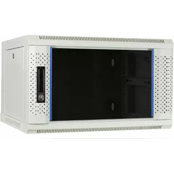 DSIT DS6406W 6U wall-mount server cabinet with glass door, white, 600 x 450 x 367 mm