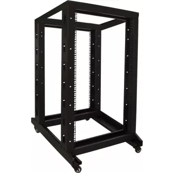 DSIT 22U 19 inch freestanding server rack cabinet on castors, 600x800x1200 mm, unassembled, black
