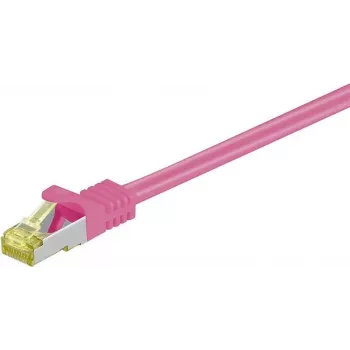 DSIT Cat.7 S/FTP (PiMF) RJ45 network patch cable, pink, 0.50 m