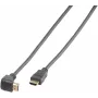 Vivanco High-Speed HDMI Cable with Ethernet, 90-Degree Angle, 1.5 m, Black (VVVHDMI30M1M90K)