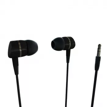 Vivanco VVEARSOLIDSOUNDK in-ear headphones with microphone, 3.5mm jack, balanced sound with powerful bass, black