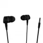 Vivanco VVEARSOLIDSOUNDK in-ear headphones with microphone, 3.5mm jack, balanced sound with powerful bass, black