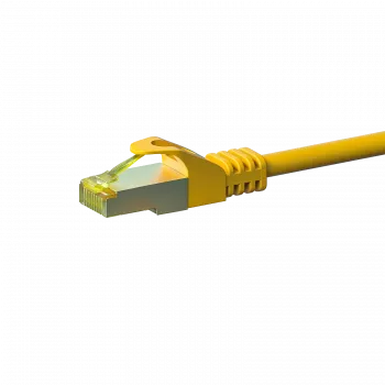DSIT Cat.7 S/FTP PiMF RJ45 network cable, 3m, yellow - 10Gbps, 600MHz, PoE++