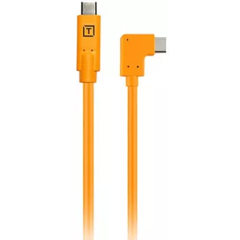Right-Angle USB-C to USB-C Tethering Cable Tether Tools TetherPro 50 cm, Orange (CUCRTC1-ORG)