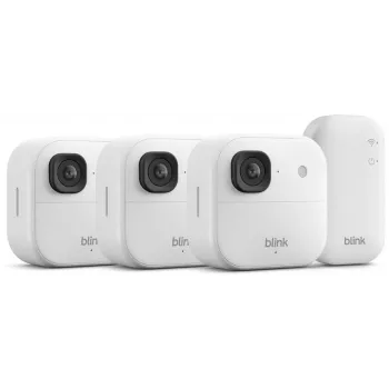 Amazon Blink Outdoor 2K+ Security Camera, 3-camera System, White (B0F95QGG7M)