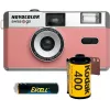 Swiss+Go Novocolor 35mm Analogue Camera Pack with Flash, Pink (SWI401611)
