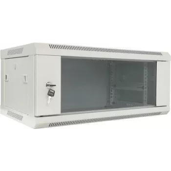 DSIT DS6404W 4U Wall-Mount Server Cabinet with Glass Door, 600 x 450 x 280 mm, White