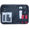 DSIT 9-Piece Network Installation and Repair Tool Set with RJ45 Crimping Pliers, Cable Tester, Punch-Down Tool and Zip Case (DC-TOOLSET)