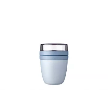 Mepal Lunchpot Ellipse Mini Nordic Blue 420 ml 2-Compartment Leak-Proof Food Container