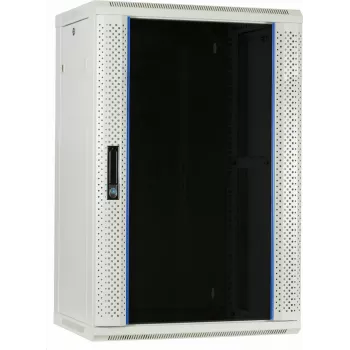 DSIT DS6418W 18U Wall-Mount Server Enclosure with Glass Door, 600x450x900 mm, White